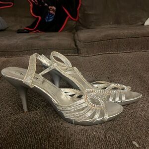 Silver High Heels